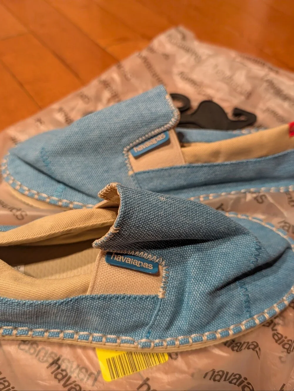 NEW Havaianas Alpargatas Yacht Turquoise Slip-On Espadrille Shoes Sz 6.5 Women